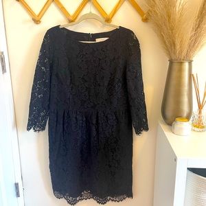 Black lace cocktail dress from the LOFT, size 10.